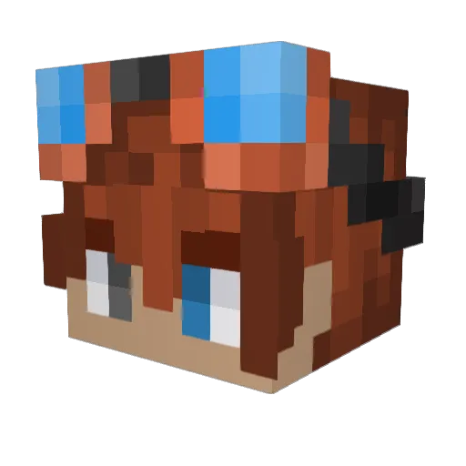 WoodsidePuppies Minecraft avatar head, 3D render