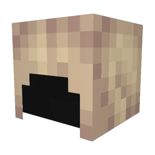 Woodstock_3 Minecraft avatar head, 3D render