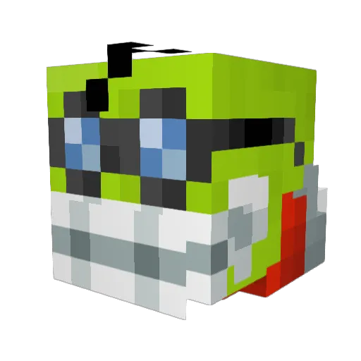 Woodw0od Minecraft avatar head, 3D render