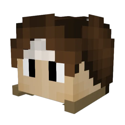 WoodyLinwc Minecraft avatar head, 3D render