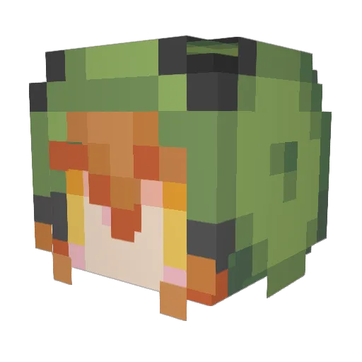 Woodystupid Minecraft avatar head, 3D render