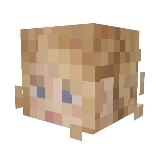 WoofWoof870 Minecraft avatar head, 3D render