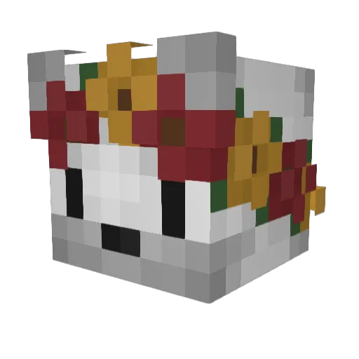 Woofochadu Minecraft avatar head, 3D render