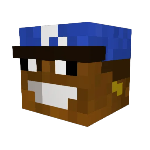 Wooglart Minecraft avatar head, 3D render