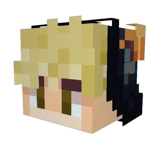 WooglerPuff Minecraft avatar head, 3D render