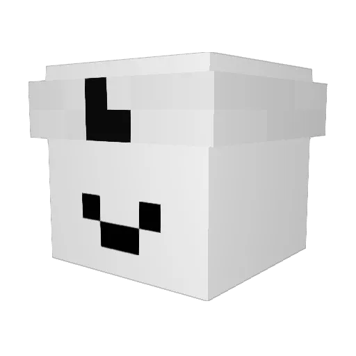 WoohenTV Minecraft avatar head, 3D render