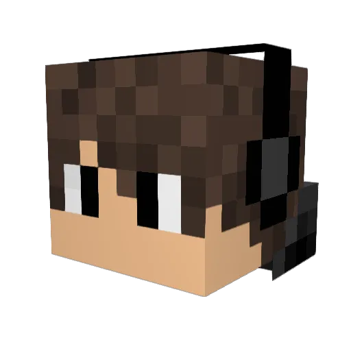 Wooitsjo Minecraft avatar head, 3D render