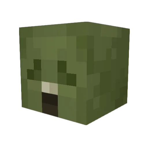 WoolH Minecraft avatar head, 3D render