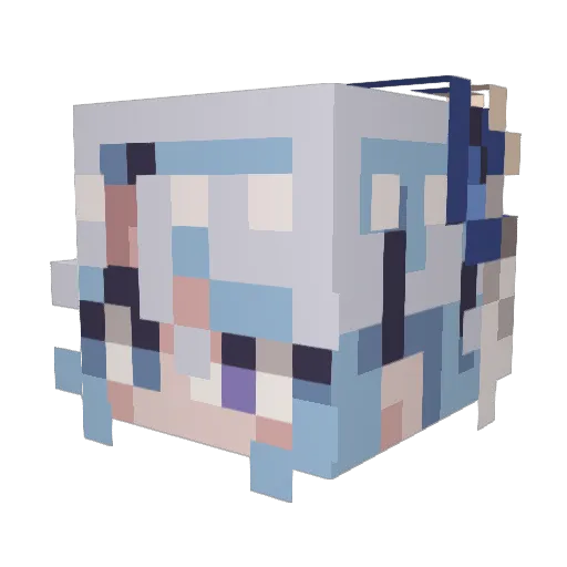 WoolMonster Minecraft avatar head, 3D render