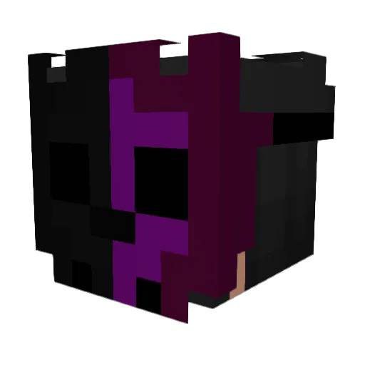 Woolfe Minecraft avatar head, 3D render