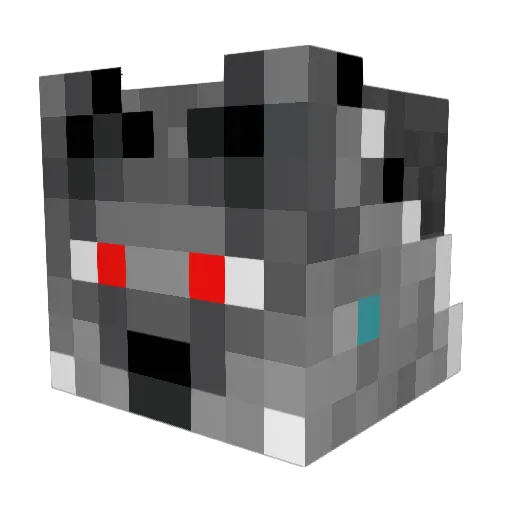 Woolfy001 Minecraft avatar head, 3D render