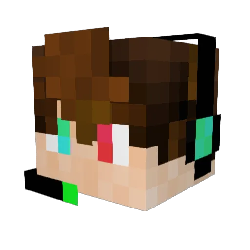 WoollyCaribou35 Minecraft avatar head, 3D render