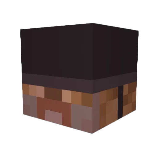 Woolong Minecraft avatar head, 3D render