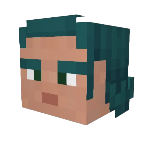Woolorod Minecraft avatar head, 3D render