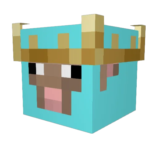 Woolsquare Minecraft avatar head, 3D render