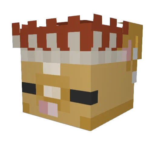 Woolydroidle Minecraft avatar head, 3D render