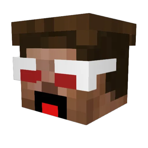 Woomeh Minecraft avatar head, 3D render