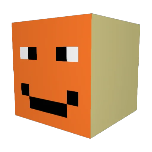 WooofDog Minecraft avatar head, 3D render