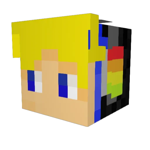 Wooolfy02 Minecraft avatar head, 3D render
