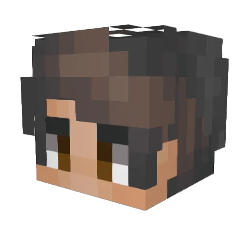Wooolii Minecraft avatar head, 3D render