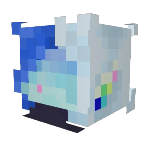 Wooood1nk Minecraft avatar head, 3D render