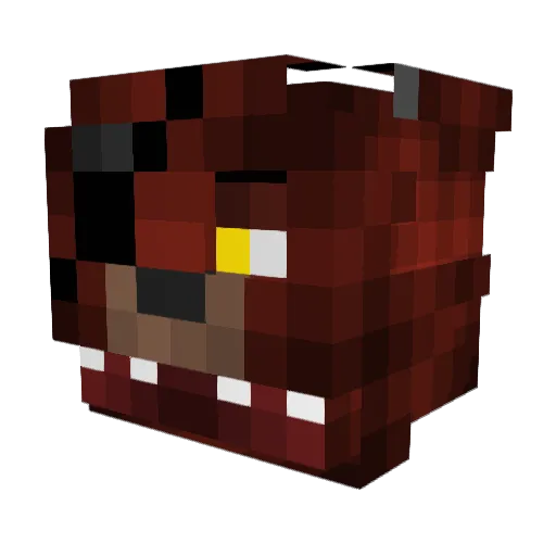 WoopingLlama Minecraft avatar head, 3D render