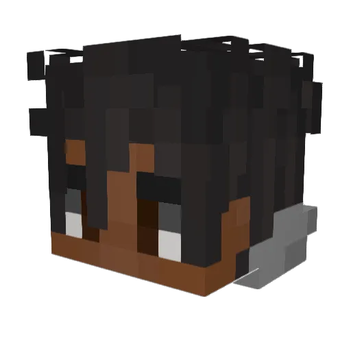 Wooptie Minecraft avatar head, 3D render