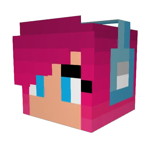 WooshiWu Minecraft avatar head, 3D render