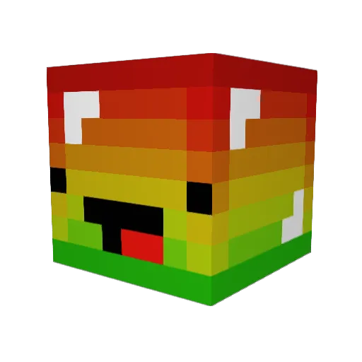 WootusYeetus Minecraft avatar head, 3D render