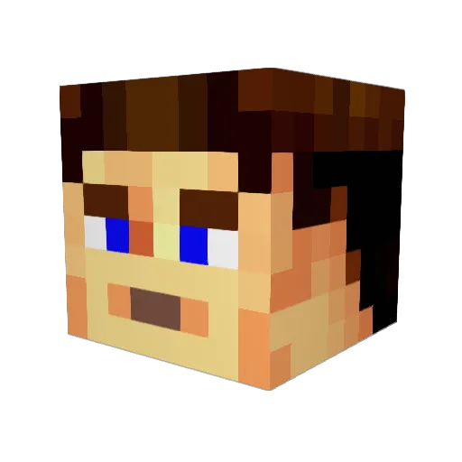 Woozbad Minecraft avatar head, 3D render