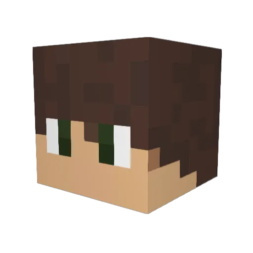 Woozier Minecraft avatar head, 3D render
