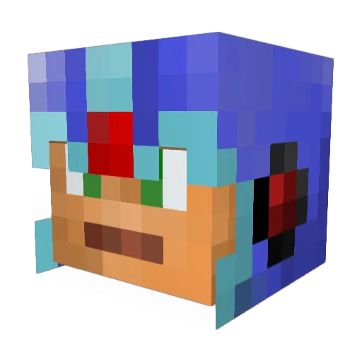 WoozleWazzle Minecraft avatar head, 3D render