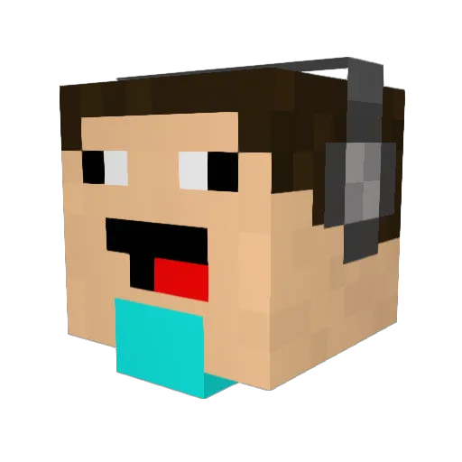 WoozyStarfish Minecraft avatar head, 3D render