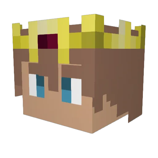 Woozyfill Minecraft avatar head, 3D render