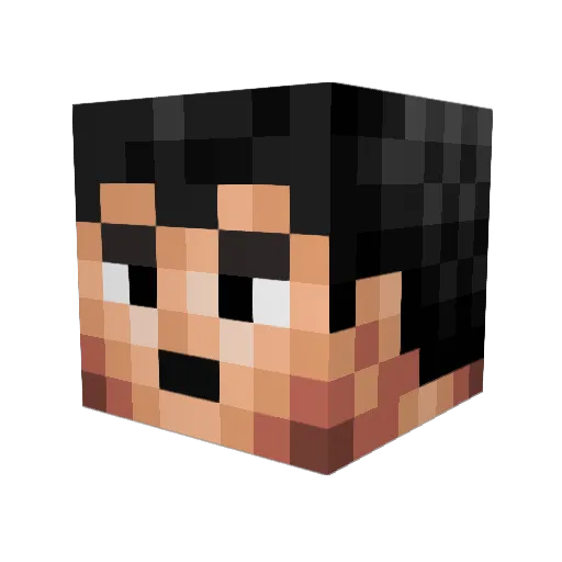 Woozzaa Minecraft avatar head, 3D render