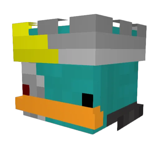 WopLegit Minecraft avatar head, 3D render