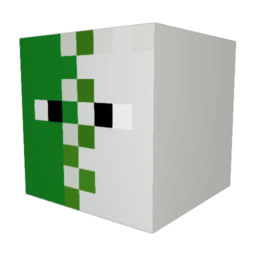 Wopez Minecraft avatar head, 3D render