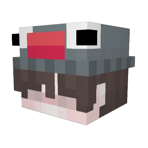 WorKai Minecraft avatar head, 3D render