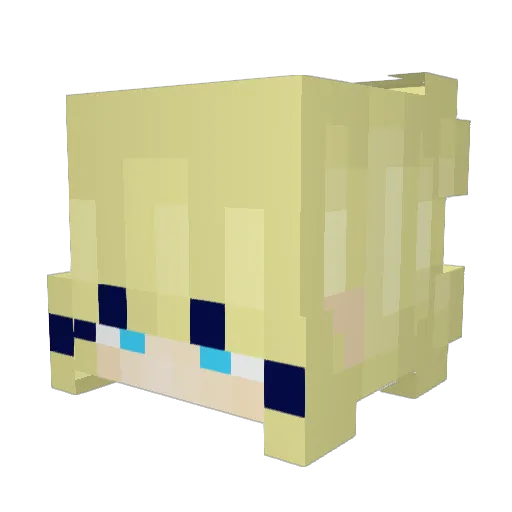 Worabaku Minecraft avatar head, 3D render