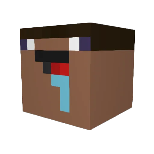 Worca Minecraft avatar head, 3D render