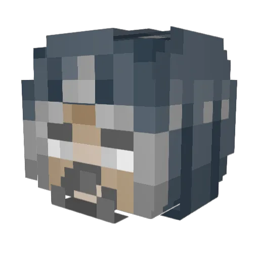 WordCount Minecraft avatar head, 3D render