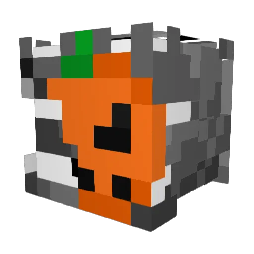 WordedClient Minecraft avatar head, 3D render