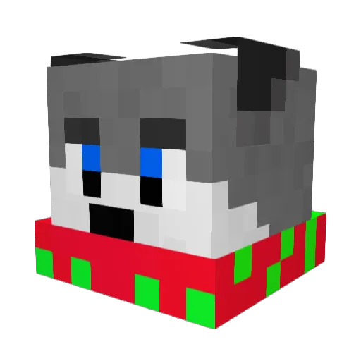 Wordfa Minecraft avatar head, 3D render