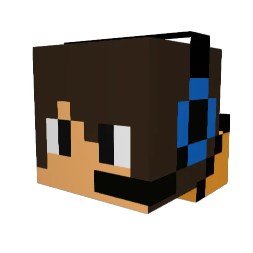 WoreZe Minecraft avatar head, 3D render