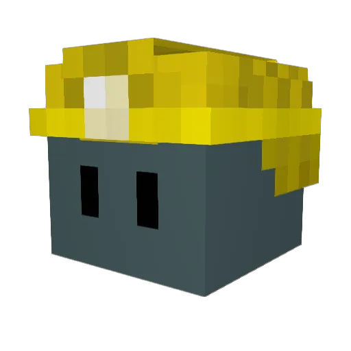 Work_In_Progress Minecraft avatar head, 3D render