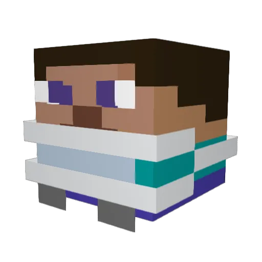 Workbenj1 Minecraft avatar head, 3D render