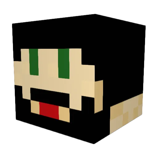 Workenius Minecraft avatar head, 3D render