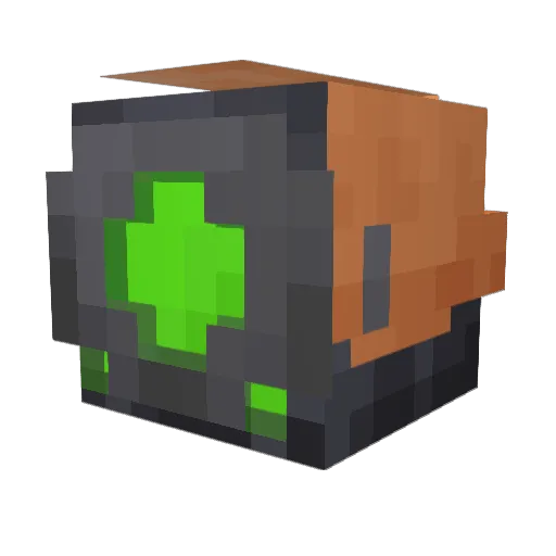 Worker_Bot Minecraft avatar head, 3D render