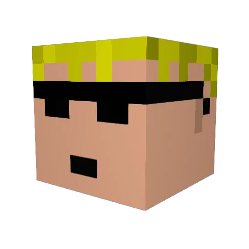 Workhorsemaen Minecraft avatar head, 3D render