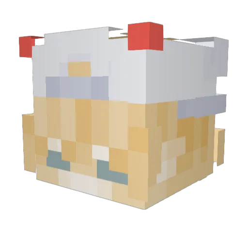 World9 Minecraft avatar head, 3D render